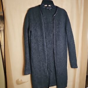 Ralph Lauren Dark Gray Open-Front Cardigan 100% Cashmiere